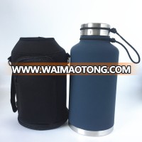 DOUBLE WALL vacuum insulated 18/8 stainless steel 64oz beer growler coffee pot