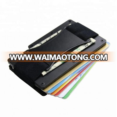 RFID Stainless Steel Money Clip Wallet Credit Card Holder with Money Clip