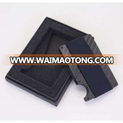 RFID Blocking Carbon Fiber Wallet Credit Card case Money Clip Wallet for men