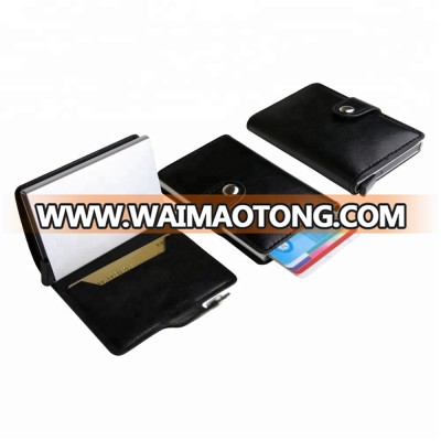 RFID Leather Blocking Business Credit Card Holder Wallet Slim credit card holder